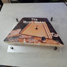 Vintage The Music Maker Lap Harp Zither Instrument With Tuning Card And Songs