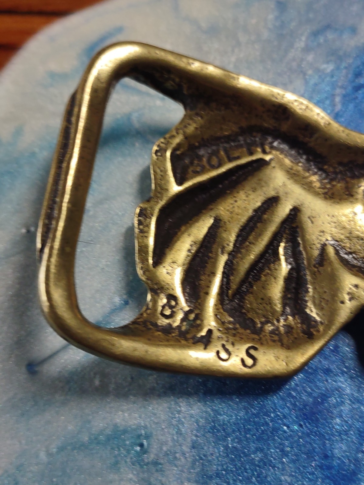 Trinity Solid Brass Belt Buckle Roaring Lion Head… - image 9