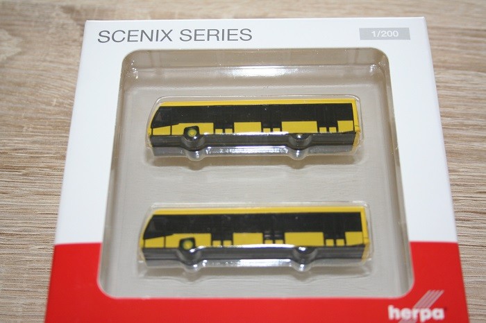 Herpa 558631 - 1/200 Scenix - Airport Bus Set - 2 Set - New