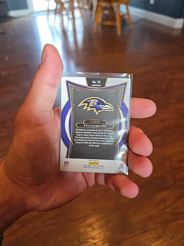 2024 Panini Select - Concourse Kyle Hamilton #78 Zebra Prizm - Image 2 of 2