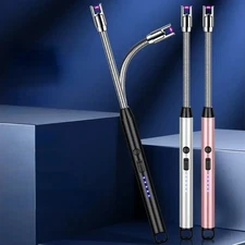 Electric Arc Lighter Rechargeable Windproof USB Flameless Plasma Kitchen BBQ Gun