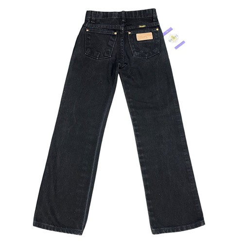 Wrangler Boys 10 Slim Fit Black Denim Jeans Cotton Adjustable Waist 13MWZBK - Picture 11 of 12