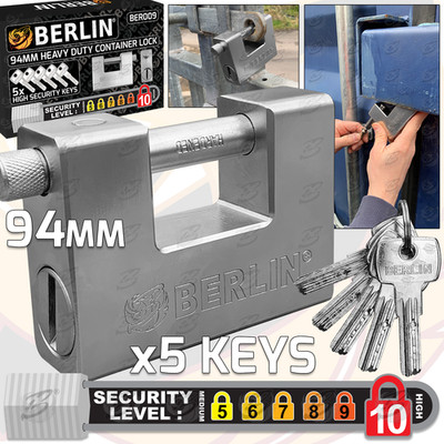 FORTXLOCKS Heavy Duty Shipping Container Padlock – 94mm With 3 Keys-558301