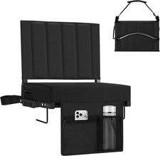 Stadium Seat for Bleachers with Back Support, Portable Bleacher Seat with Wide C