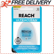 REACH Ultraclean Dental Floss Mint, PFAS Free 30 Yards Pack of 3