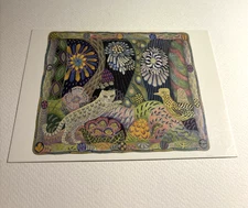 Willi Hartung Jungle At Night Vintage Postcard Art Vontobel Switzerland