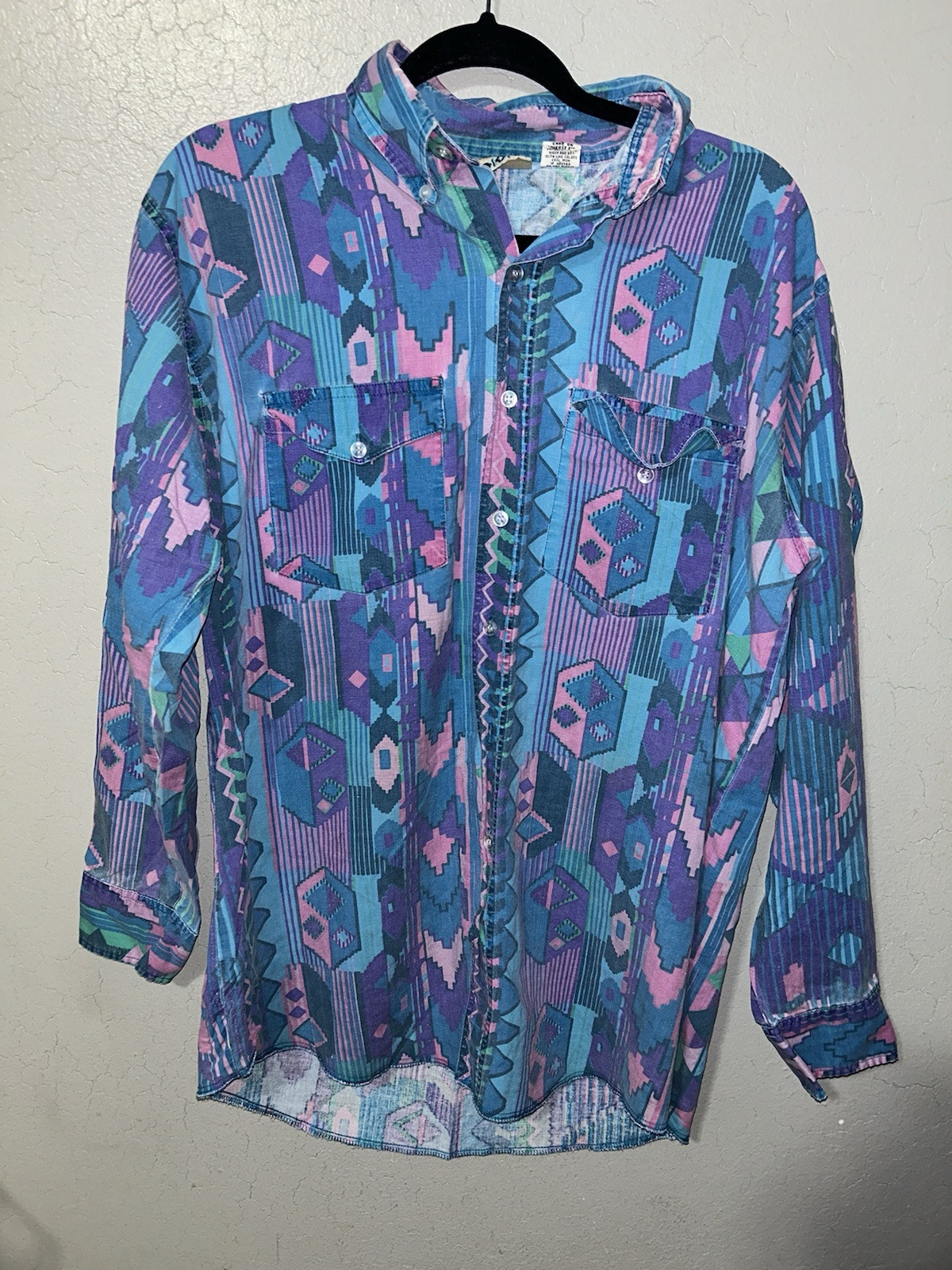 Saddlebrook Westernwear Mens Long Sleeve Button Down Shirt Size L