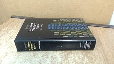 Parry's Valuation and Investment Tables by Davidson, Alick William 0728201461