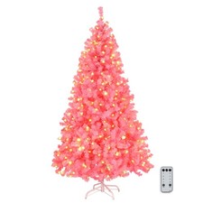 Image of 6ft/1.8m Pre Lit Artificial Christmas Tree 250 LED Lights 8 Modes Remote Control