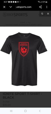 Phoenix Rising Adidas Ignite Sport T-Shirt - Black Size XL NWOT