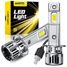 AUXITO H1 LED 33000LM Headlight Bulbs 6500K White High Low Beam Combo Kit H