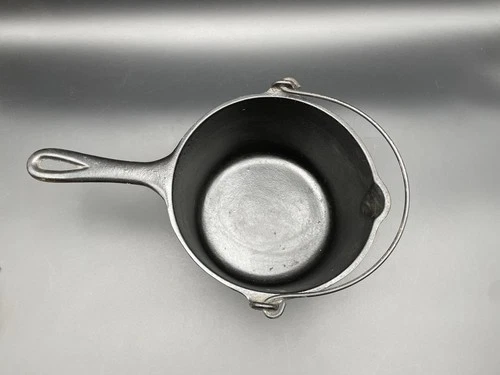 WAGNER WARE SIDNEY -O- CAST IRON 1265 Stylized Logo Fat Fryer Rare HTF