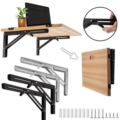 8-20Inch Folding Shelf Brackets Heavy Duty Wall Mounted Table Bench Bracket US