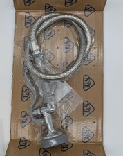T&S Pre-Rinse Spray Valve With Flexible Hose Brass Excellent New B-0100-SWV