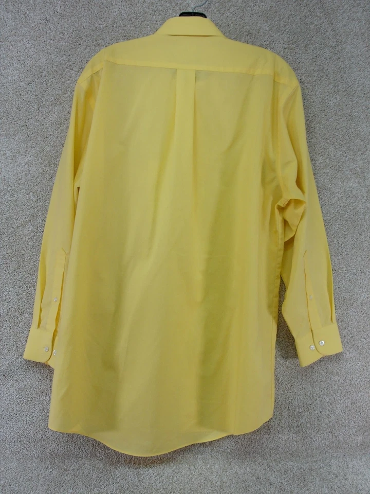 Camisa de vestir Stafford para hombre talla 32/33 amarilla - buen estado ver foto por defecto Foto 3 de 4