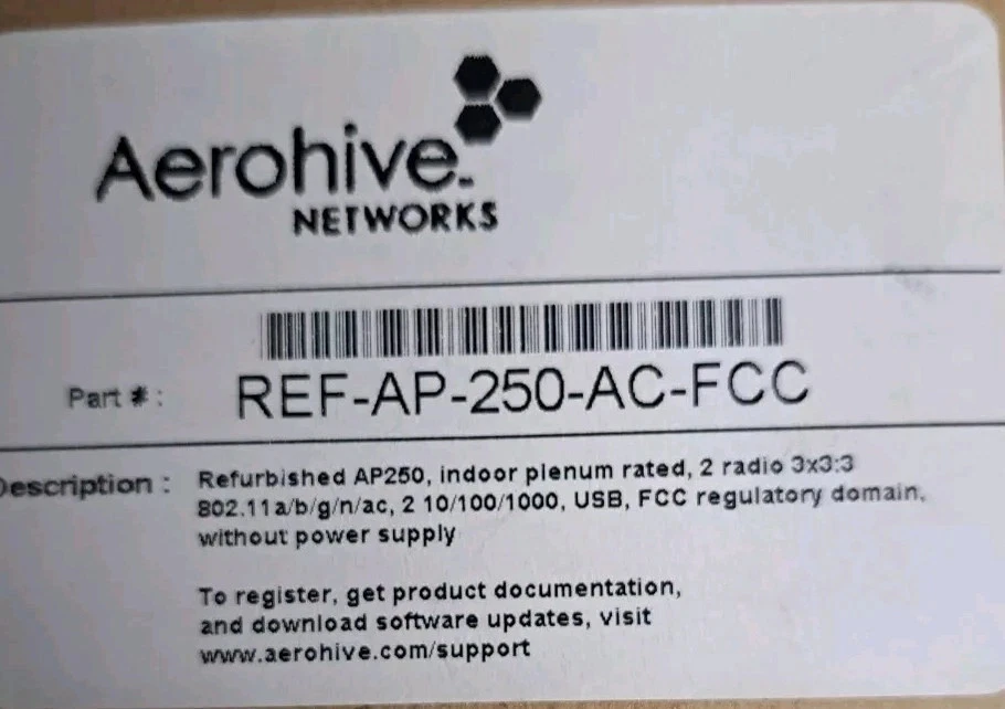 BRAND NEW Aerohive AP250 AH-AP-250-AC-FCC Wireless Access Point - Image 4 of 4