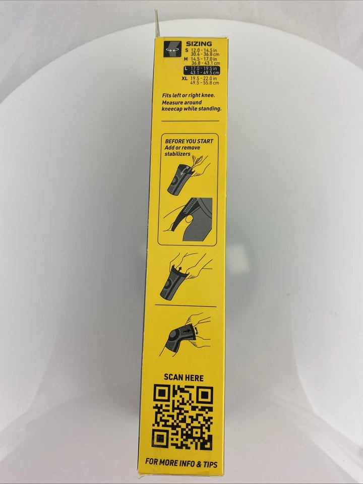 3M Compression Knee Sleeve Large Class 1 Medical Device Sleeve w/Stabilizers - Image 3 of 4