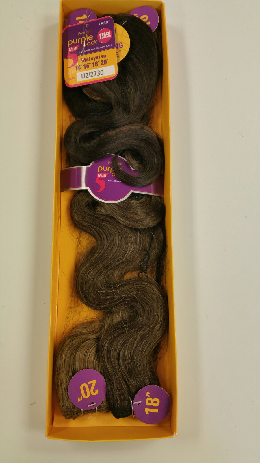 Outre Purple Pack Human Hair Blend for Weaving MALAYSIAN MULTI 5