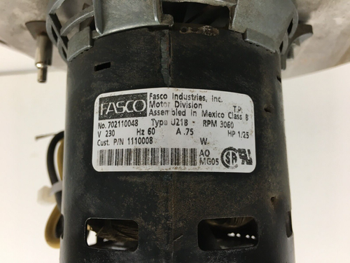 FASCO 702110048 Draft Inducer Blower Motor 1110008 230V 3060 RPM used #M95 - 第 3/4 張圖片