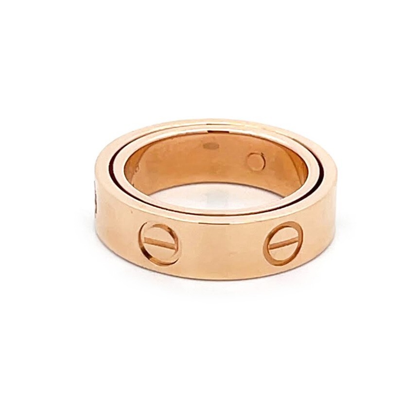 トトロCartier 18Kゴールド リング Cartier Love Secret Ring 18k Rose Gold 5.5mm Band Size 48-US 4.5