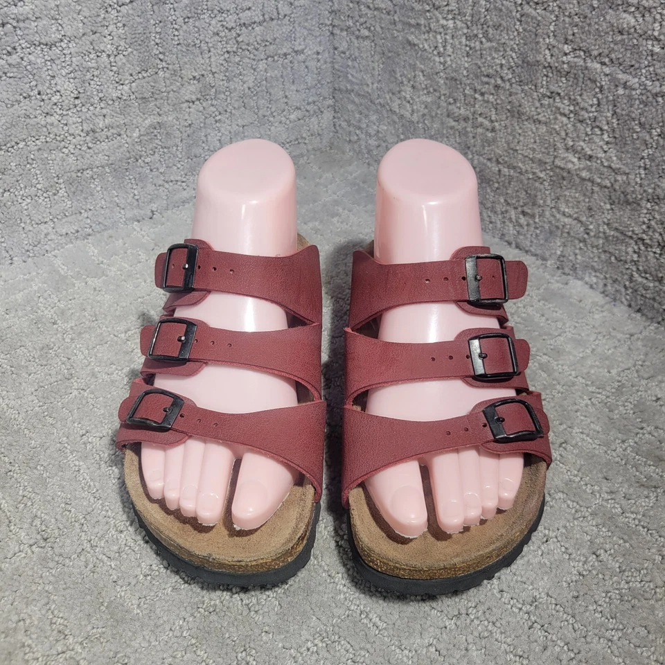 Betula by Birkenstock 女式 5 N 码红色三带可调节凉鞋 — 第 2/4 张图片