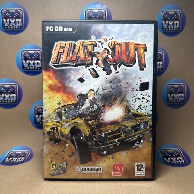 Flatout PC Video Game + Demo DVD Excellent Condition Racing Car Game