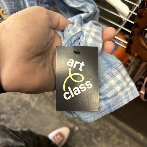 Art Class Girls L (10/12) Flannel Button Up Long Sleeve Shirt 10/27 - Picture 2 of 4