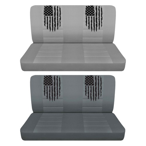 Grey Truck Seat Covers Fits 19771994 Ford F150 American Flag Bench Seat Cover eBay
