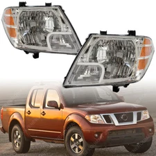 LH + RH Headlights For 09-21 Nissan Frontier Headlamps Head Light Lamp W/O bulb