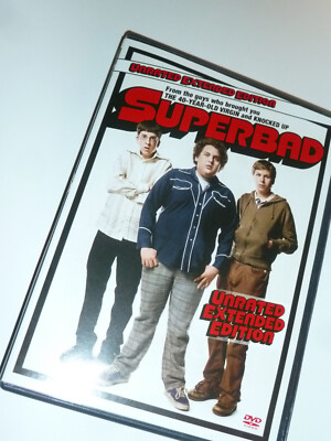 Superbad DVD comedy movie Jonah Hill Michael Cera UNRATED Extended