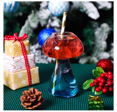 Copa de cóctel copa de vino diseño taza de copa champiñones moda novedad taza de bebida - Imagen 3 de 7