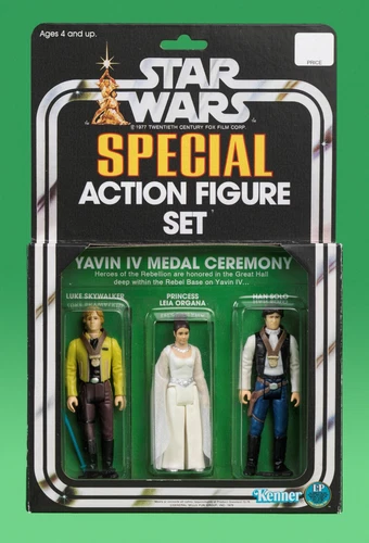 Vintage Star Wars Yavin 3 Pack Luke Han Leia/Diorama Playset - No US import fees