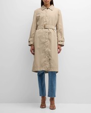 Marella Villar Belted Water-repellent Coat Colonial, Size 6, - Nwt
