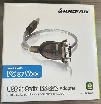 IOGEAR USB to Serial Adapter GUC232A -New
