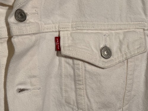 NUEVA Chaqueta Levi's Trucker Para Hombre Pequeña Blanca Denim 723340292 - Imagen 5 de 6