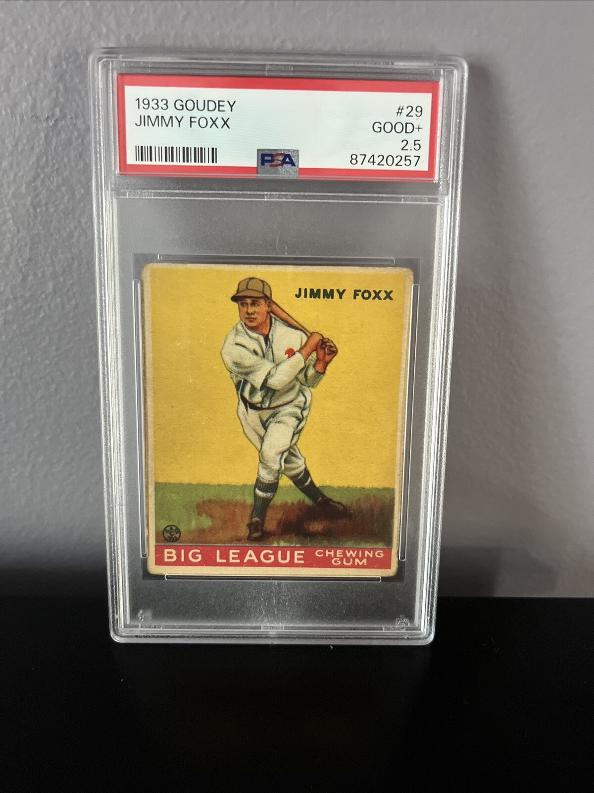 1933 Goudey Jimmie Foxx #29 PSA 2.5