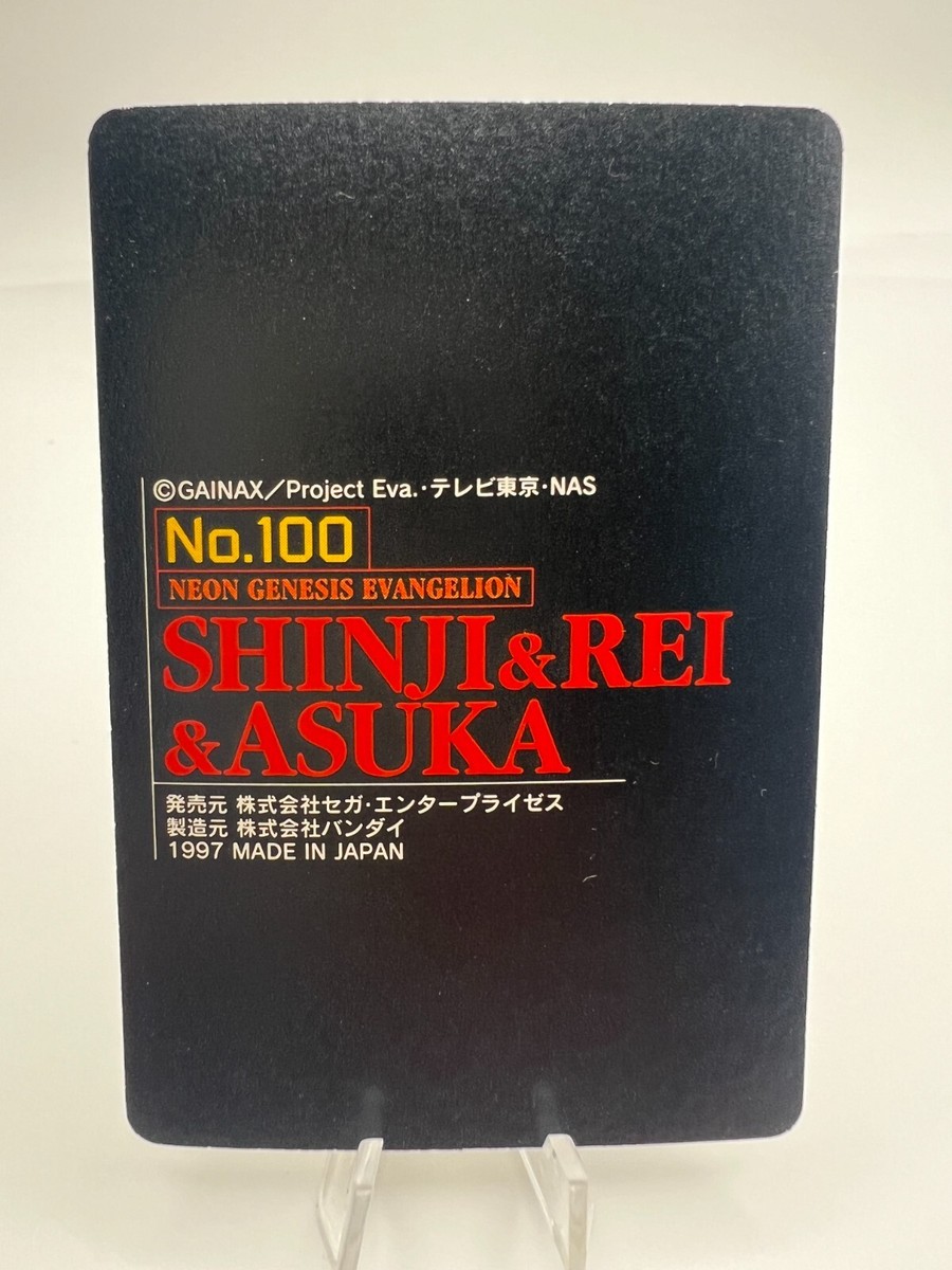 Neon Genesis Evangelion Shinji Rei Asuka No.100 1997 Holo Card