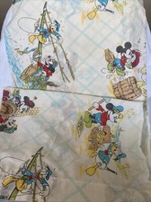 Mickey Mouse Donald Duck Long Body Pillow Case Only 63"x 20" Homemade Vintage