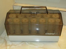 brown lids CLAIROL HAIRSETTER INSTANT HEAT 20 WAX CORE HOT ROLLERS CURLERS