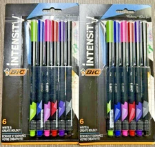 NWT 2 packages Bic INTENSITY Fineliners 0.4mm 12 markers total