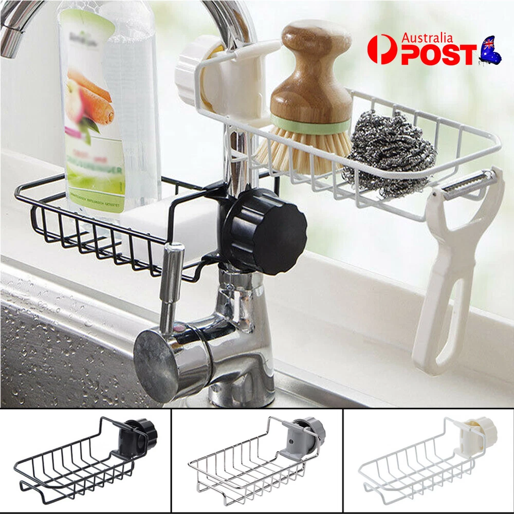 Kitchen Sink Faucet Shelf Sponge Dish Cloth Rack Holder Racks Storage  Organizer