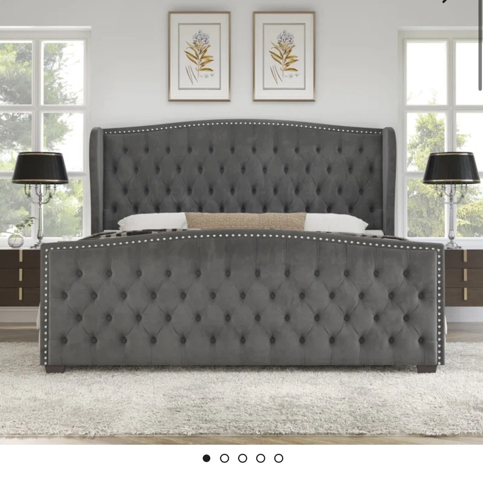 queen size bed frame with mattress included - Image 4 of 4