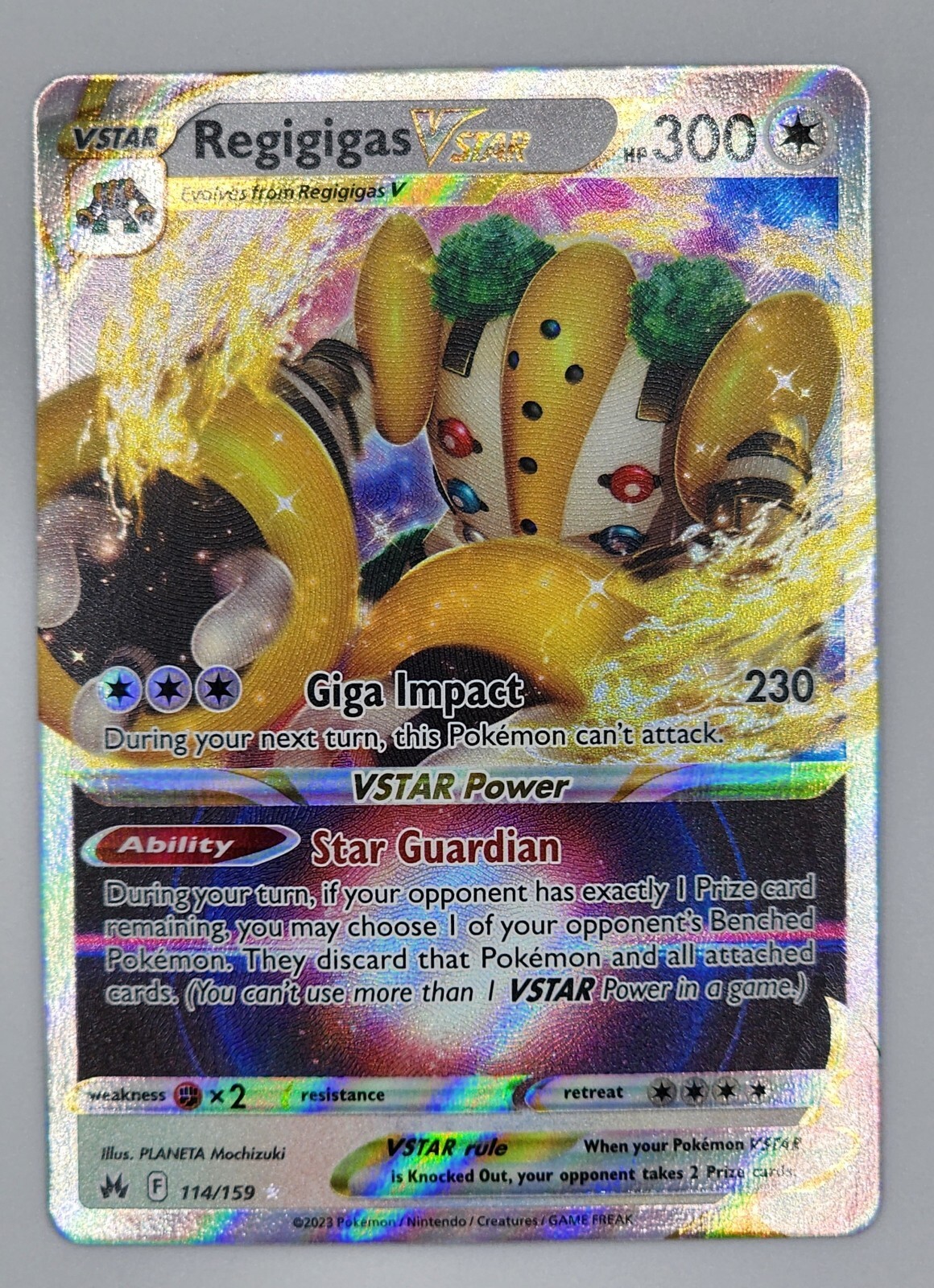 Regigigas VSTAR 114/159 Crown Zenith Holo