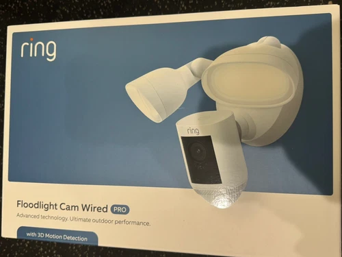 NEW Ring Floodlight Cam Wired Pro Outdoor (White) Sealed