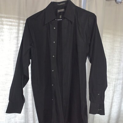 Arrow Button Up Shirt Mens Medium Back Long Sleeve Fitted Wrinkle Free Dress