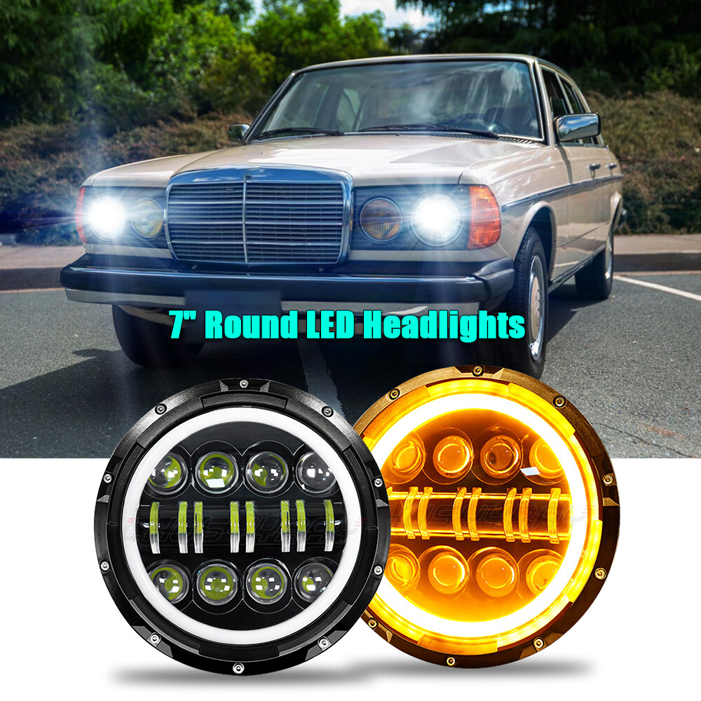 FIT Mercedes Benz 240D 300D 220D 300TD 280 7Inch Round LED