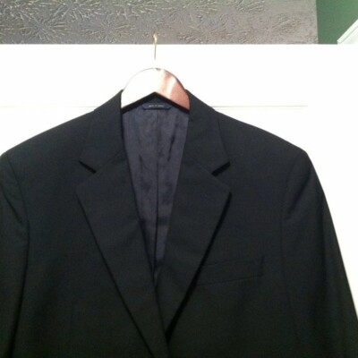 希少 Brooks Brothers Loro Piana BALLCOLLAR BROOKS BROTHERS 44L LORO PIANA MENS NAVY 100%WOOL SPORT JACKET