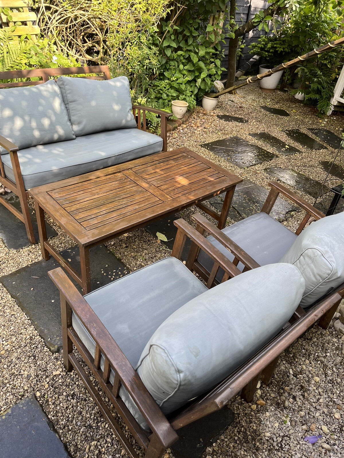 Wood Garden Furniture Used eBay
