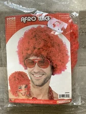 Curly Red Afro Clown Wig Adult Halloween Costume NIP Forum Novelties