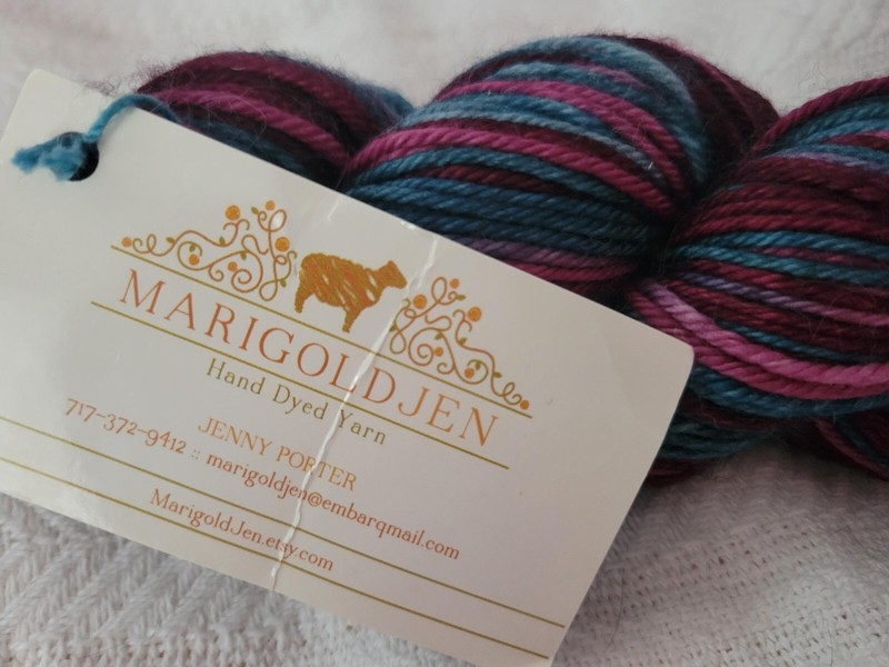 MarigoldJen Yarns - DK Merino Superwash - Hand Dyed - 1 skein NEW - "Medley"